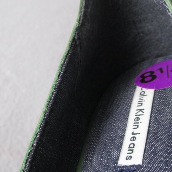 Calvin Klein Jeans “Hallen” Espadrille Wedge Heels – Green/Blue – Women’s Size 8 - Picture 12 of 15